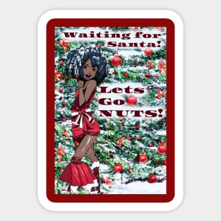 Lets go nuts Christmas Sticker